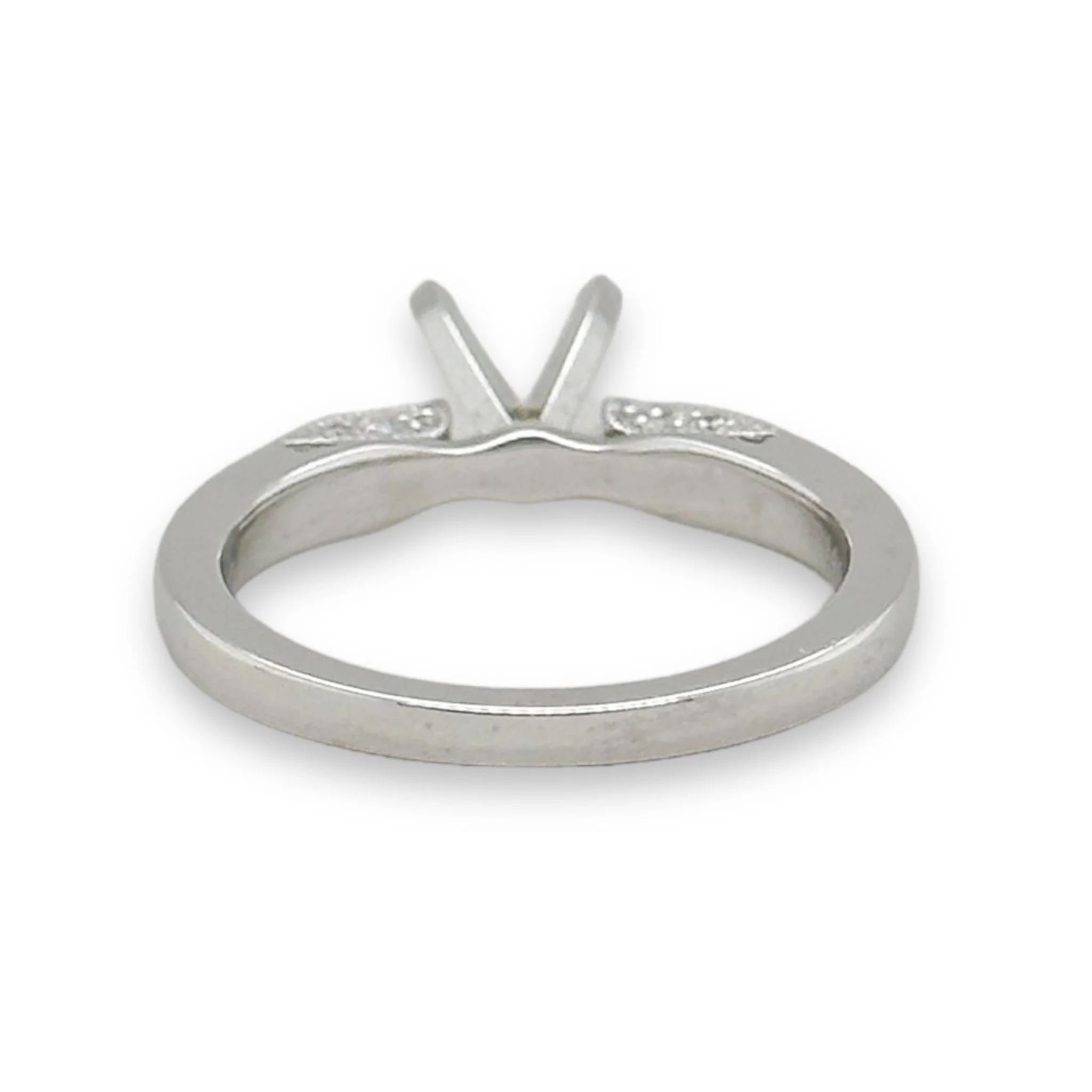 14K W Gold 0.09cttw H/SI1 Diamond Mounting - Image 3