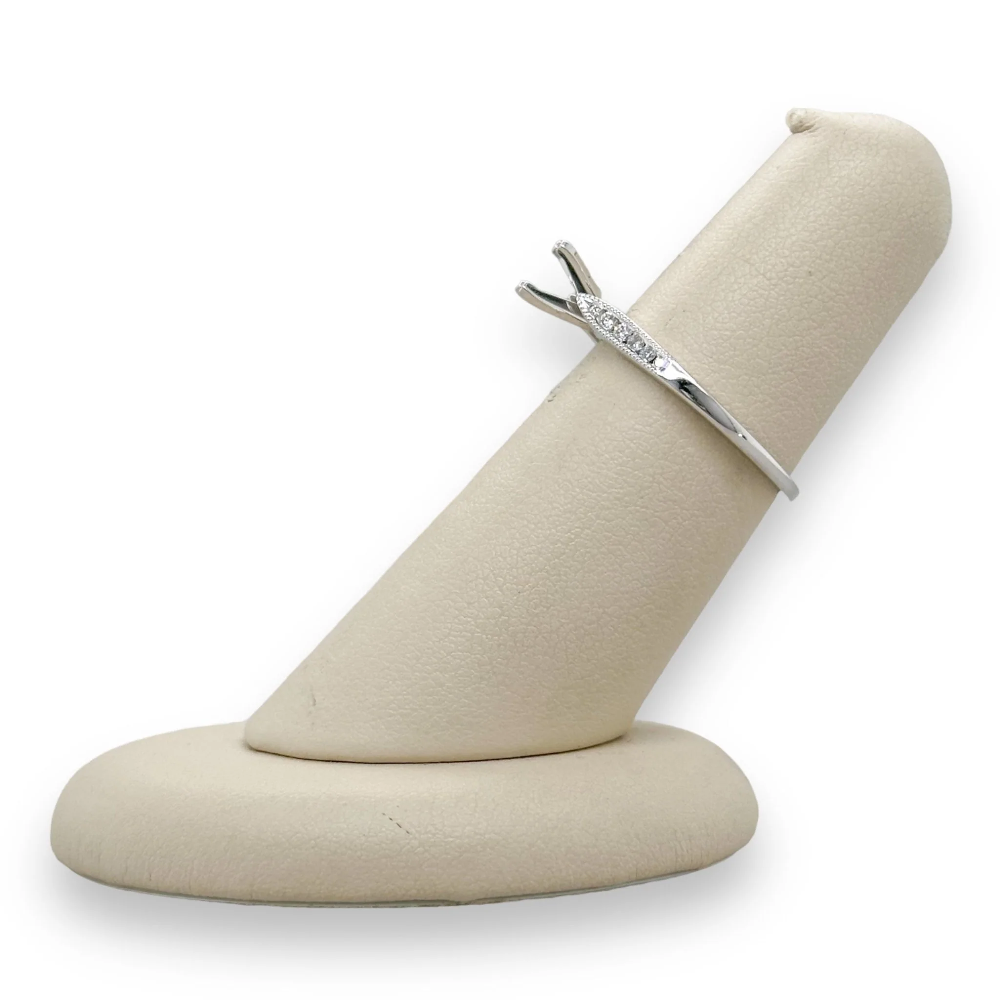 14K W Gold 0.12cttw H/SI1 Diamond Mounting - Image 4