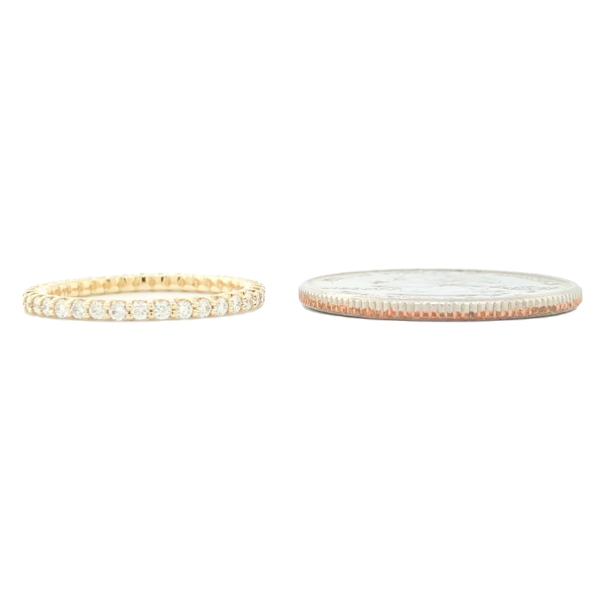 14K Y Gold 0.50cttw G/SI1 Diamond Eternity Band - Image 4
