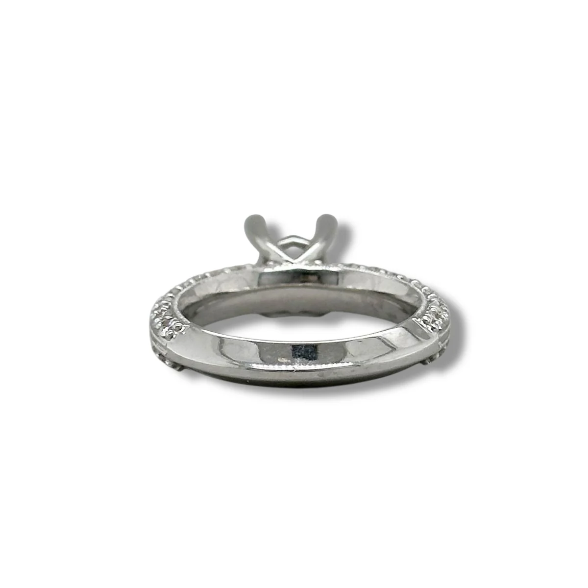 18K W Gold 0.88ctw Diamond Mounting - Image 3