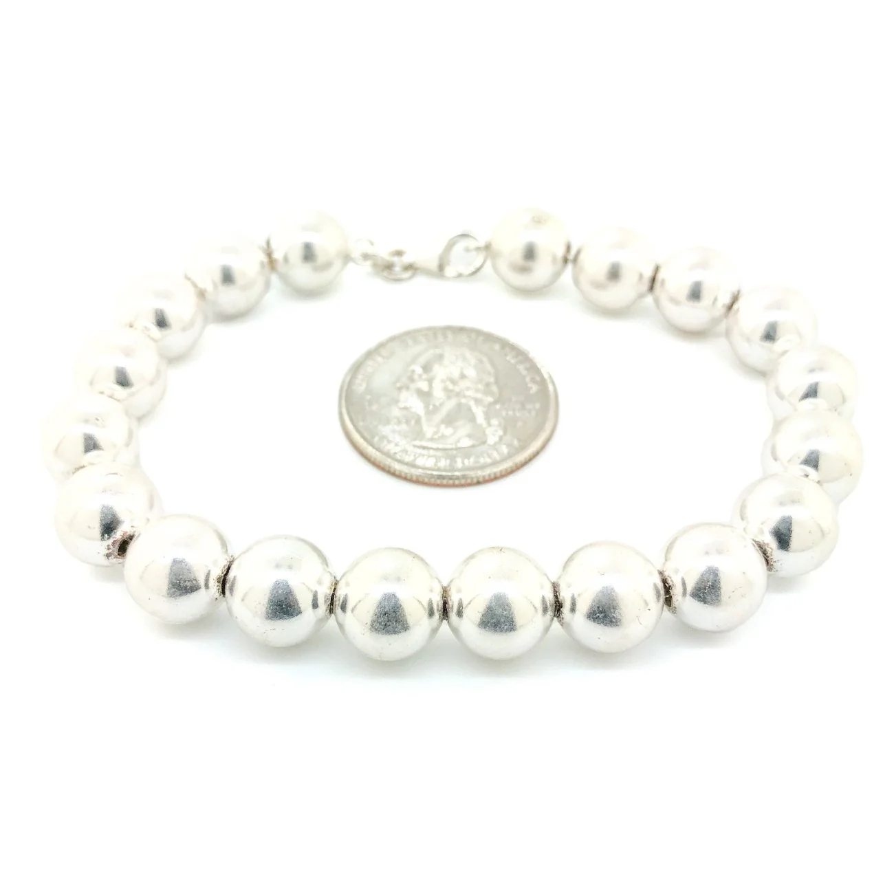 Sterling Silver 10mm Ball Bracelet - Image 3
