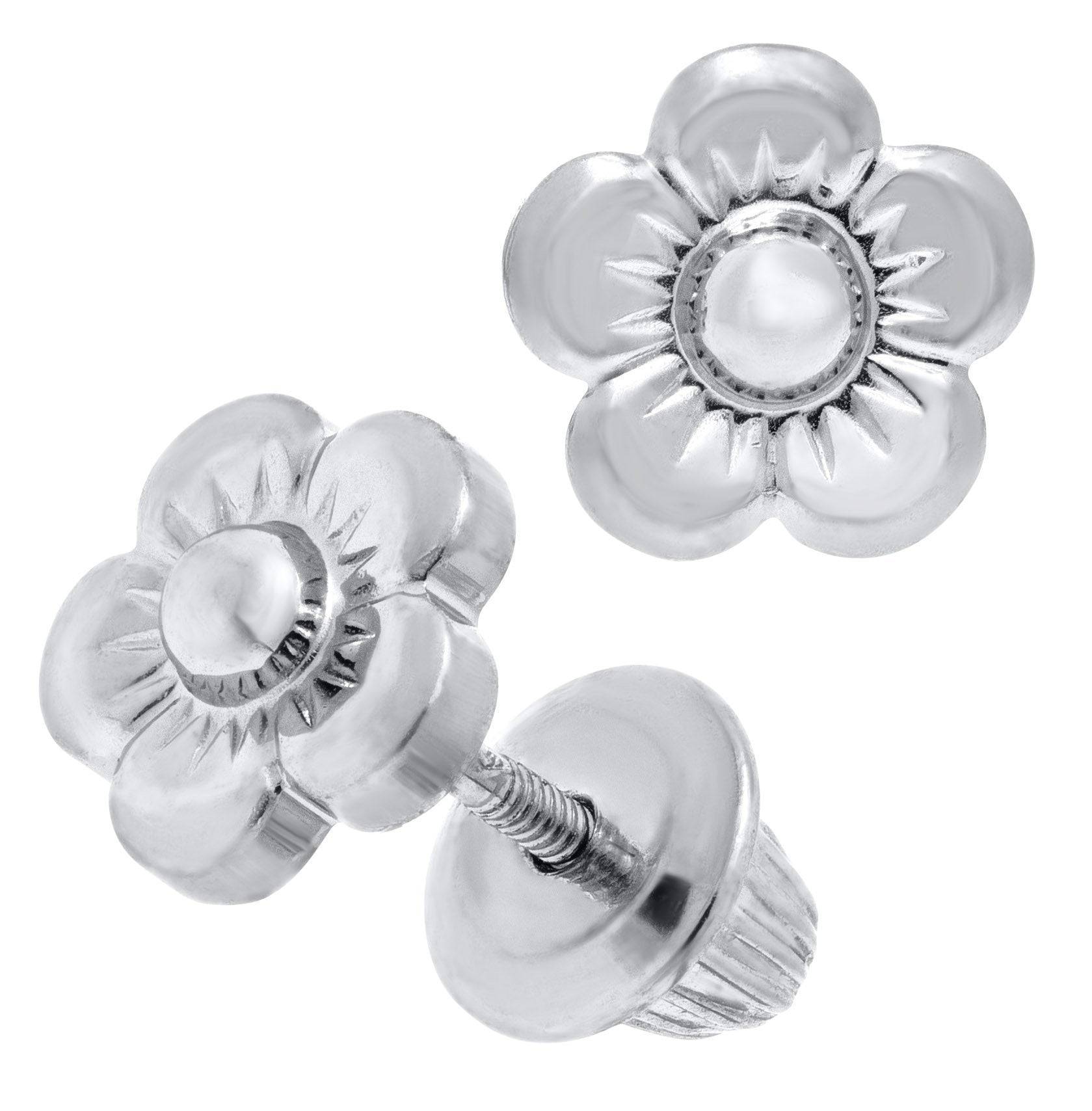 Sterling Silver Flower Baby Studs - Image 3