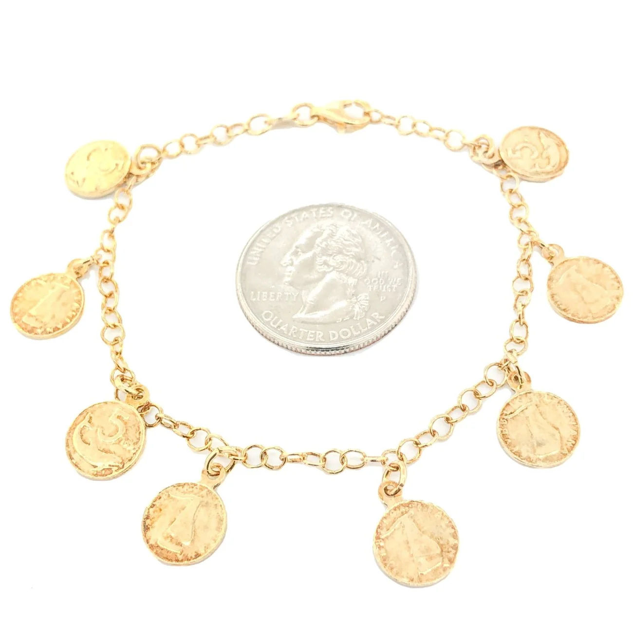 YGP Sterling 8 Coin Bracelet - Image 3